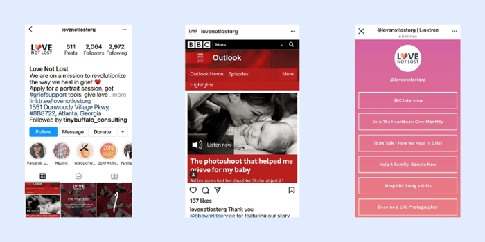 Ejemplos de Linktree
